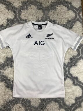 Adidas All Blacks New Zealand 2018 away Rugby Jersey Shirt Adult Large L White